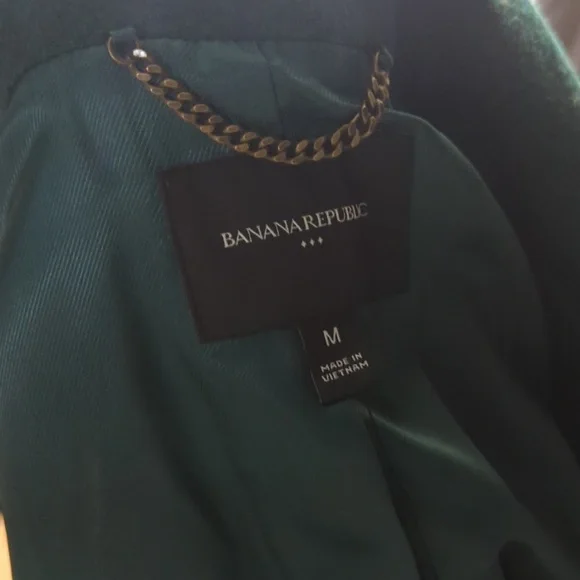 NWT Banana Republic Factory Green Brushed Double-breasted Jacket - Picture 12 of 17